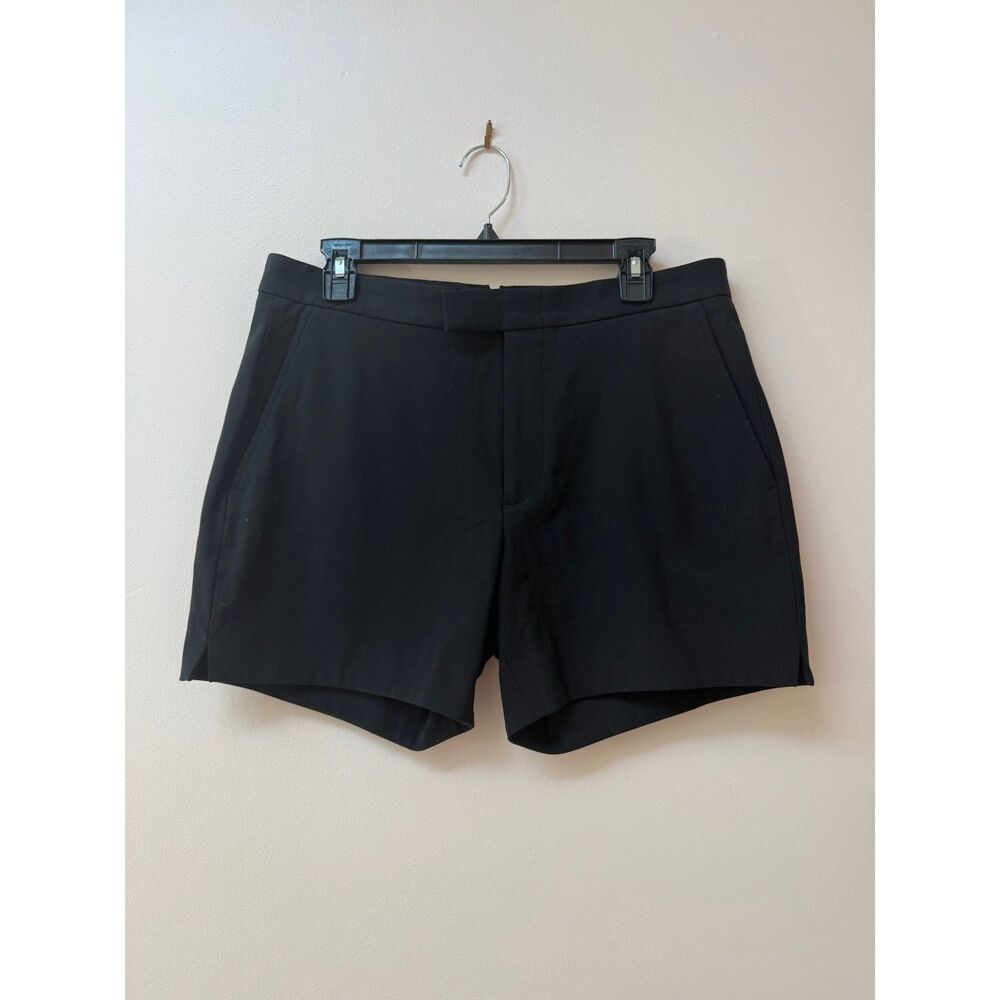 Theory Men's Black Tailored Shorts Size 32 Cotton Blend Flat Front MSRP $298